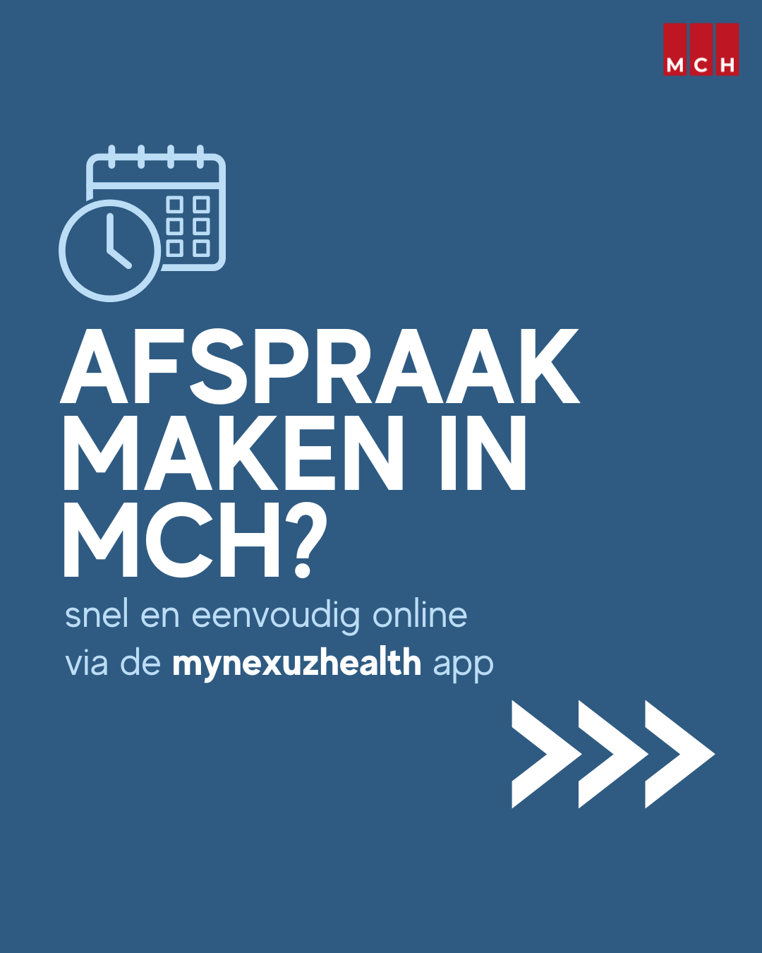 Afspraak maken in MCH
